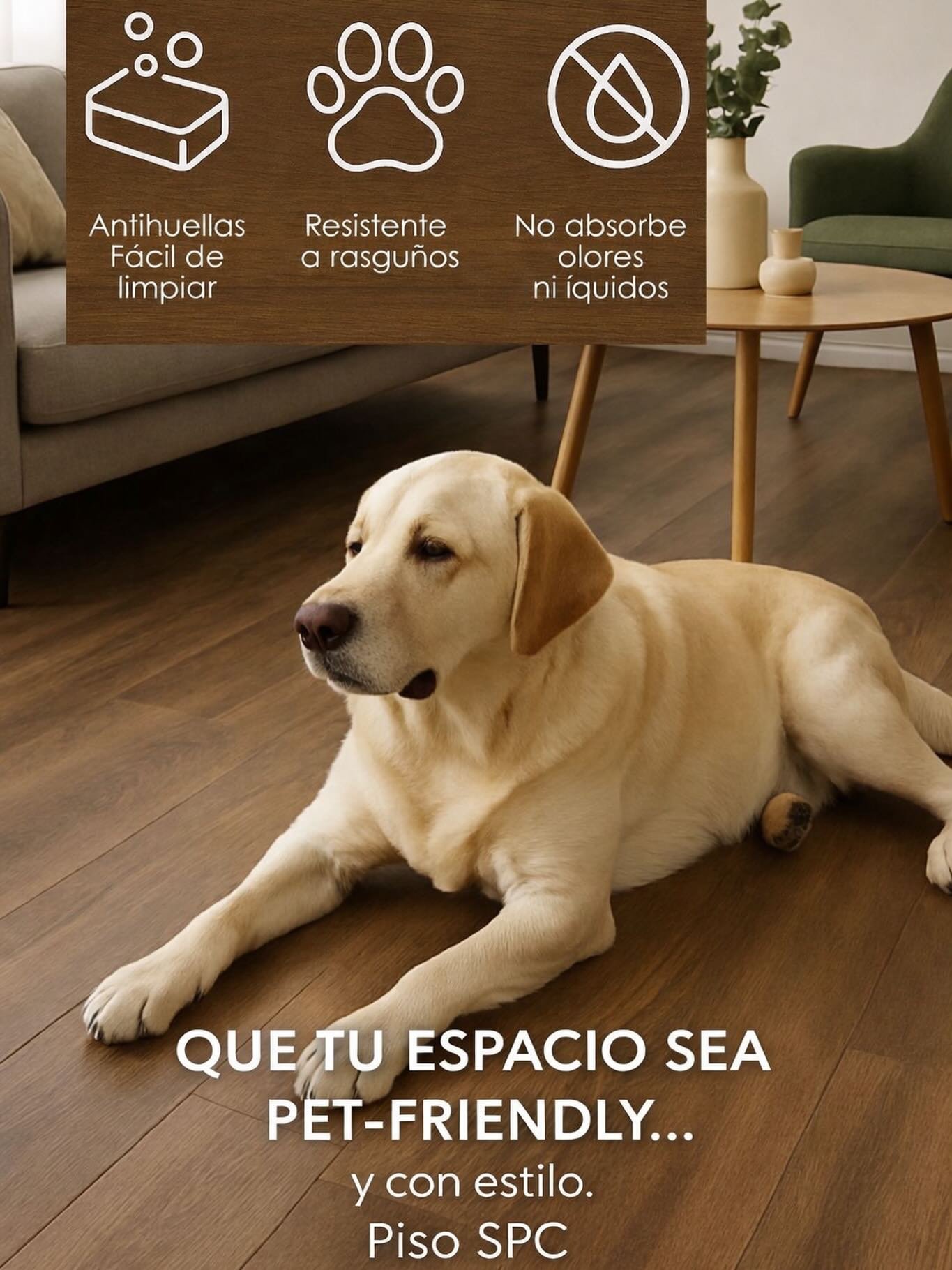 Piso SPC pet-friendly antihuellas